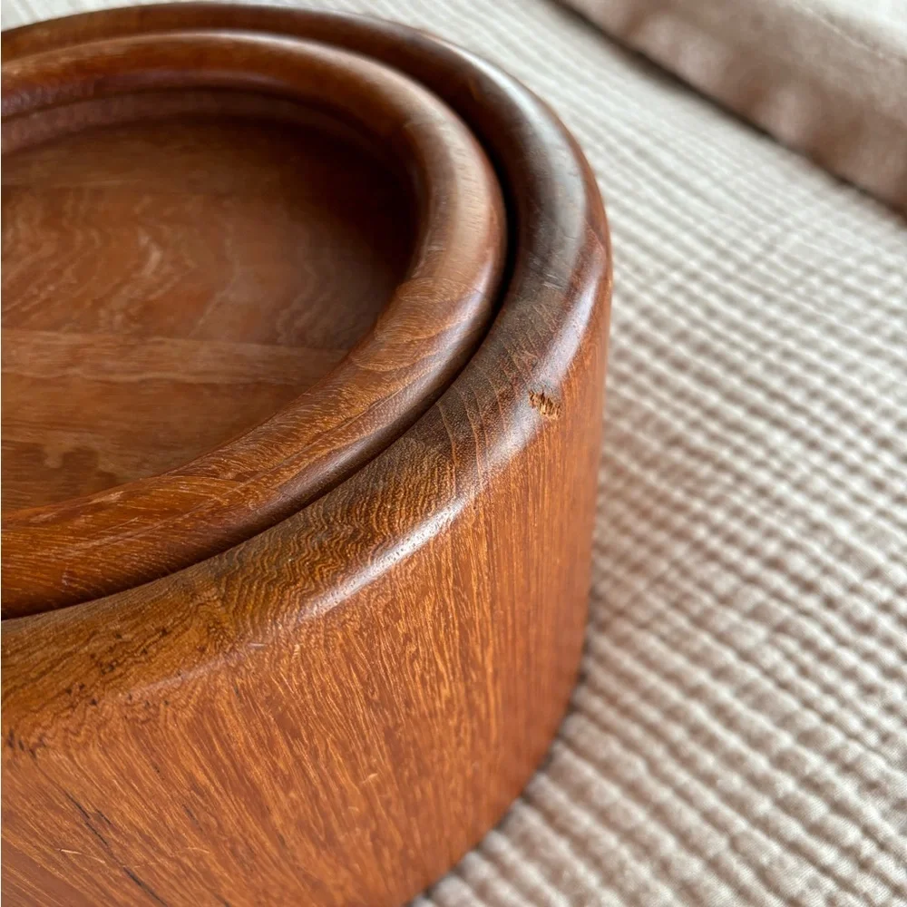 Mid Century Nissen Denmark Teak Ice Bucket